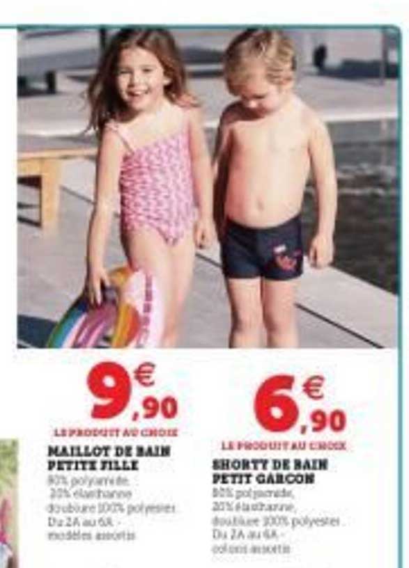 Maillot De Bain Petite Fille, Shorty De Bain Petit Garçon