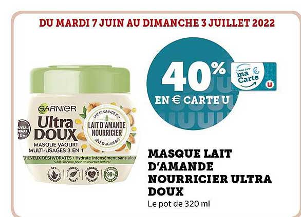 masque lait d'amande nourricier ultra doux