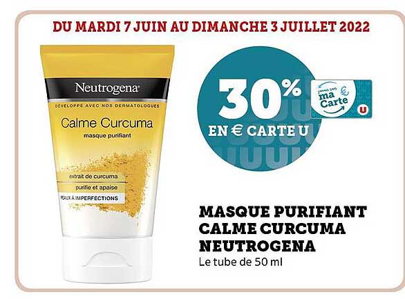 masque purifiant calme curcuma neutrogena