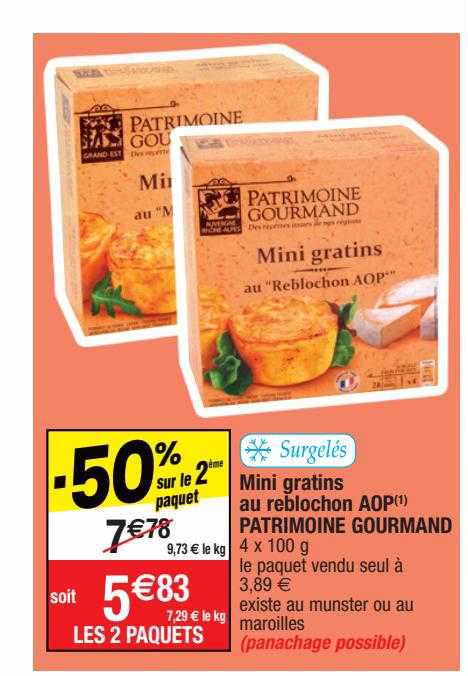 mini gratins au reblochon aop patrimoire gourmand