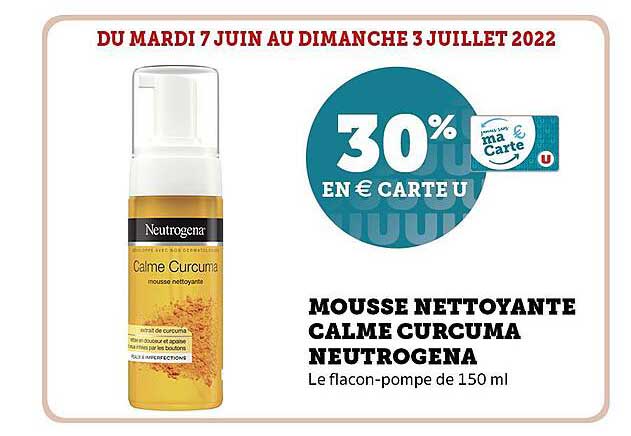 mousse nettoyante calme curcuma neutrogena