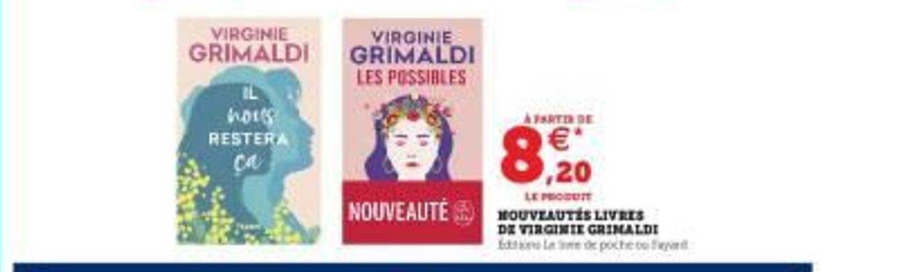 nouveautés livres de virginie grimaldi