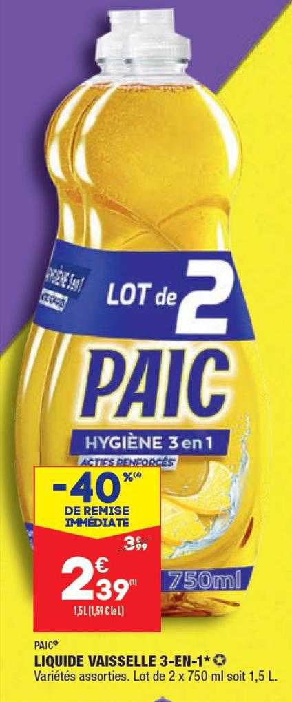 paic liquide vaisselle 3in1