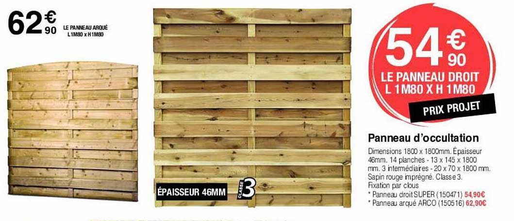 panneau d'occultation