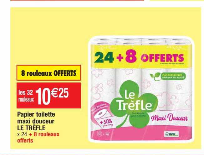 Papier Toilette Maxi Douceur Le Trèfle