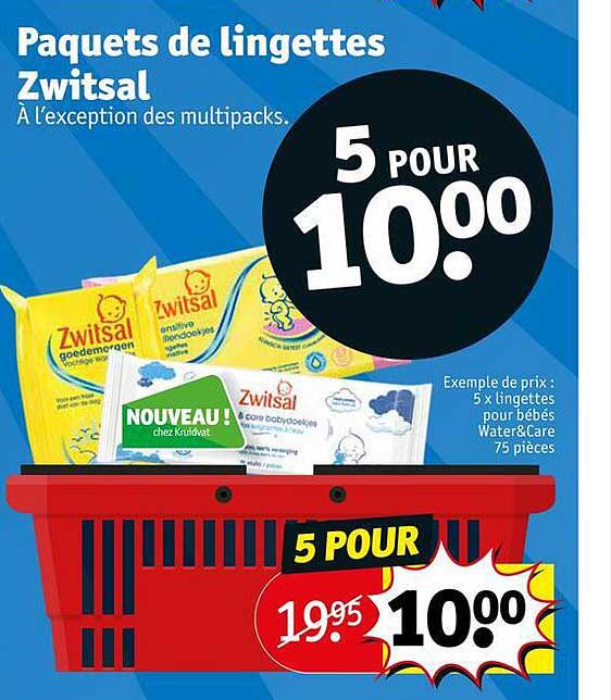 paquets de lingettes zwitsal