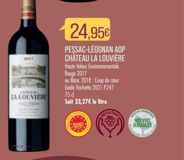 pessac-léognan aop château la louvière