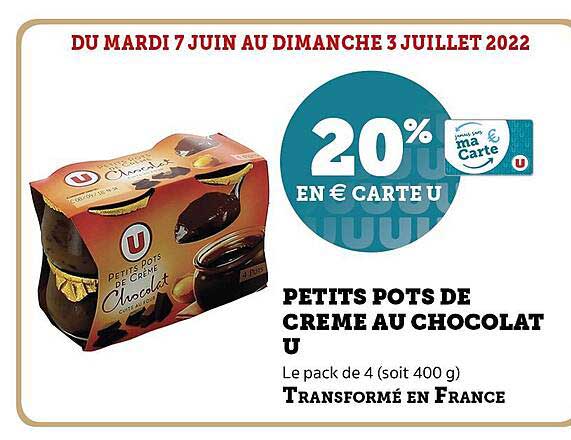 petits pots de creme au chocolat U