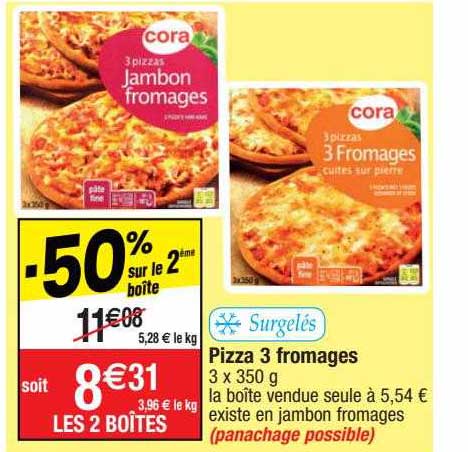 Pizza 3 Fromages Cora