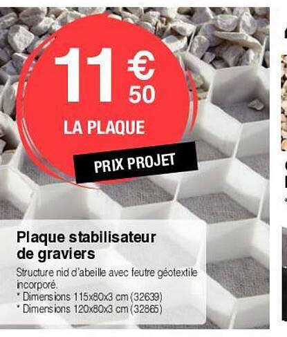 plaque stabilisateur de graviers