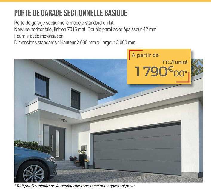 porte de garage sectionnelle basique