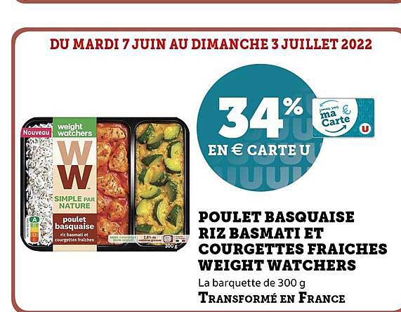 poulet basquaise riz basmati et courgettes fraîches weight watchers