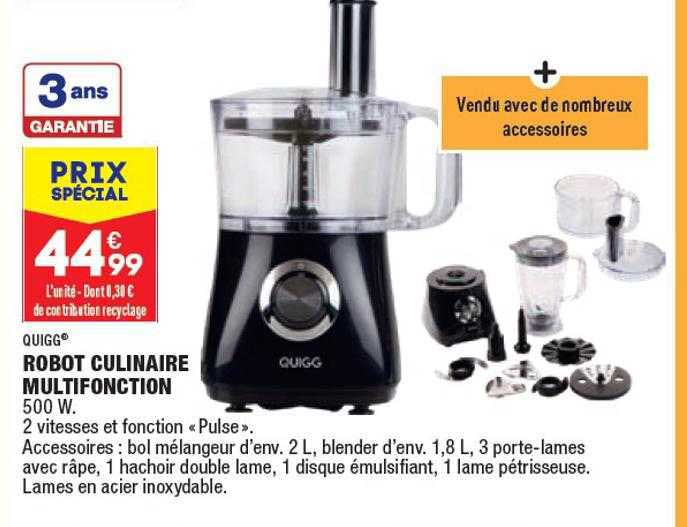 quigg robot culinaire multifonction