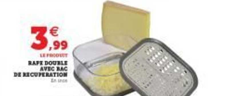 râpe double avec bac de récupération