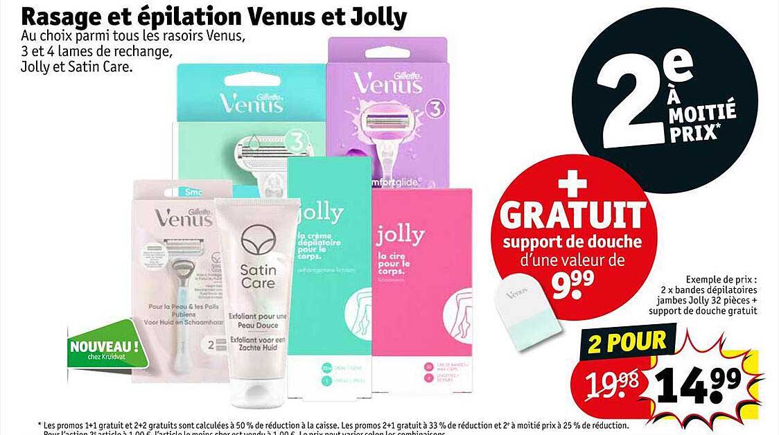 rasage et épilation venus et jolly