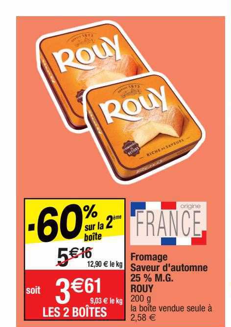 rouy fromage saveur d'automne 25% mg