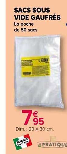 sacs sous vides gaufrés
