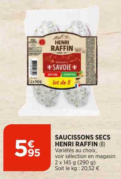 saucissons secs henri raffin