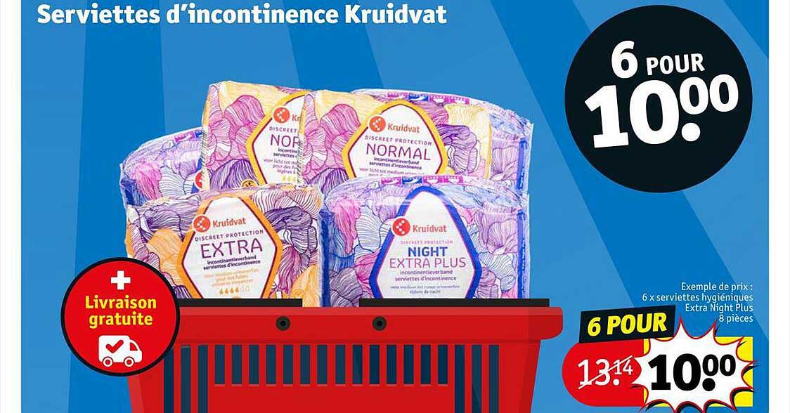 serviettes d'incontinence kruidvat