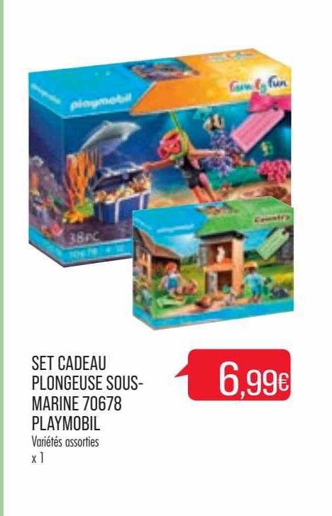 set cadeau plongeuse sous-marine 70678 playmobil