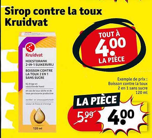 sirop contre la toux kruidvat