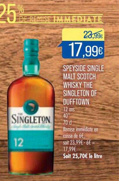 speyside single malt scotch whisky the singleton of dufftown