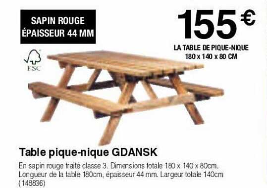 table pique-nique gdansk