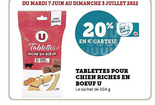 Tablettes Pour Chien Riches En Boeuf U