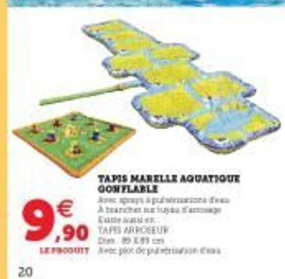 tapis marelle aquatique gonflable