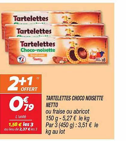 Tartelettes Choco Noisette Netto