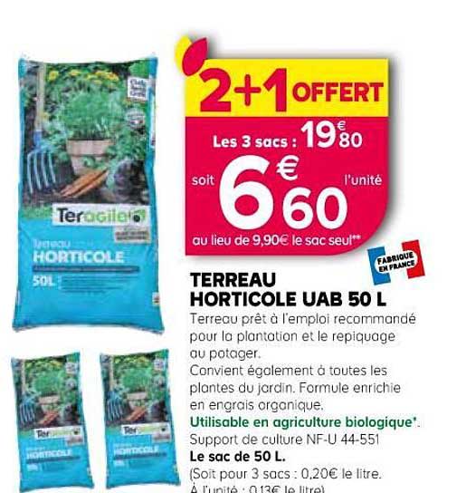 terreau horticole uab 50 l