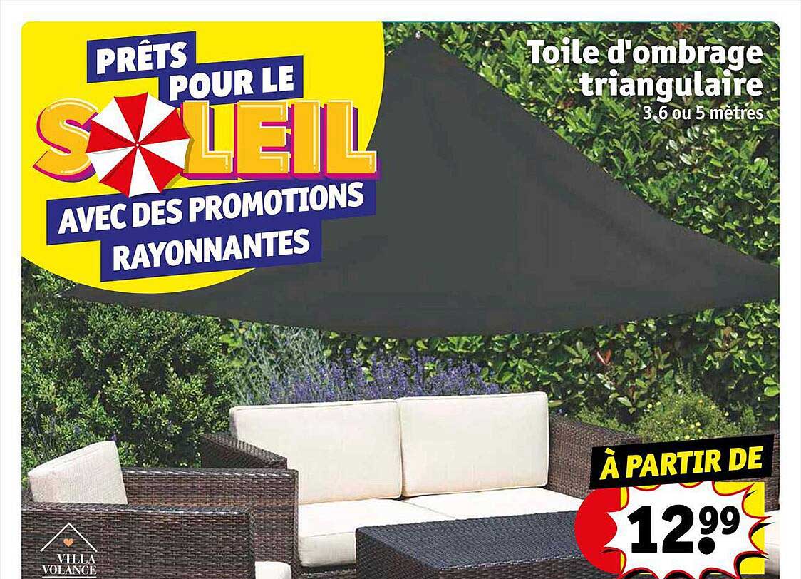 toile d'ombrage triangulaire