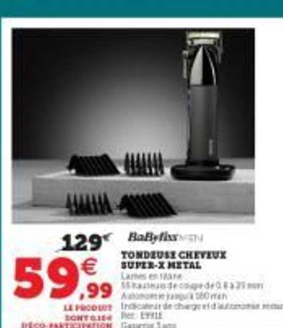 Tondeuse Cheveux Super-x Metal Babyliss