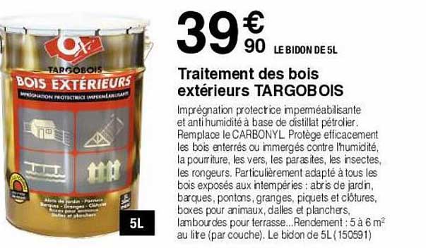 traitement des bois extérieurs targobois