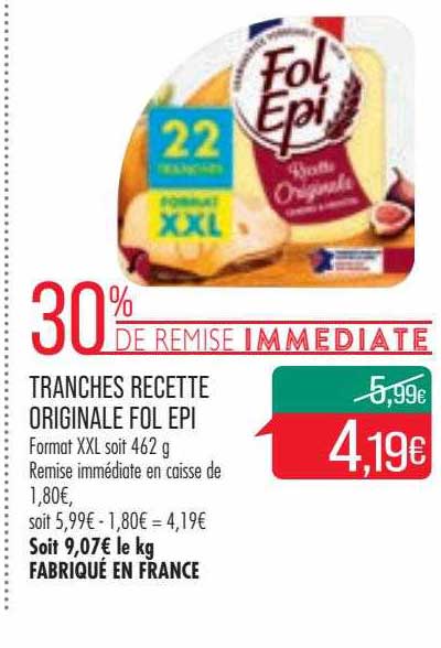 tranches recette originale fol epi
