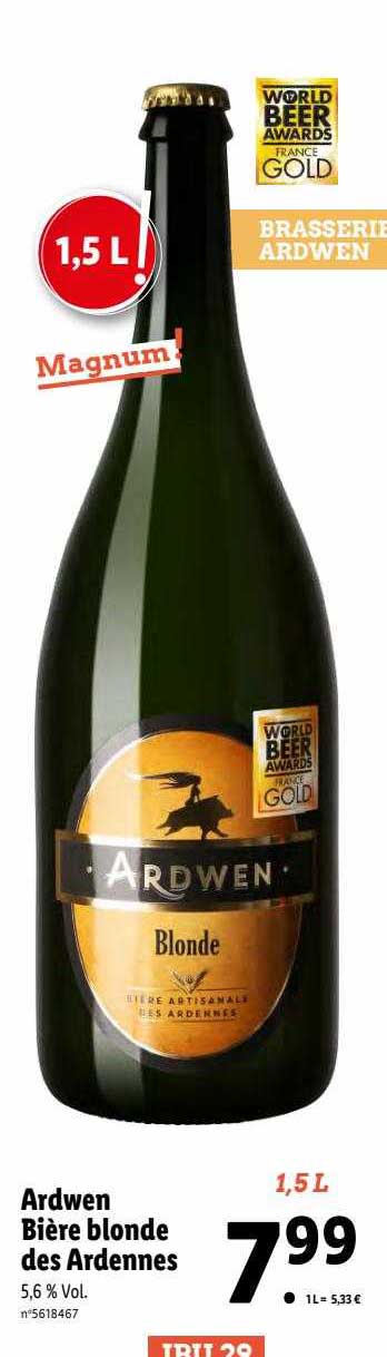 Ardwen Bière Blonde Des Ardennes