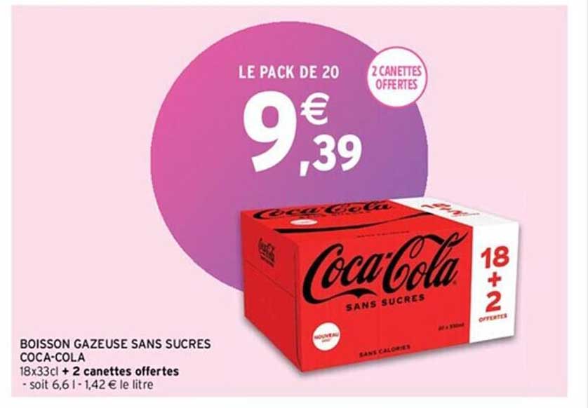 boisson gazeuse sans sucres coca-cola