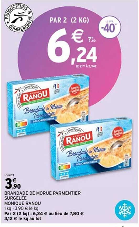 brandade de morue parmentier surgelée monique ranou