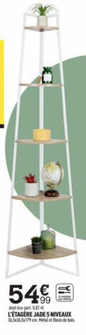 l'étagère jade 5 niveaux