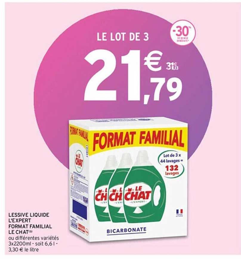 lessive liquide l'expert format familial le chat