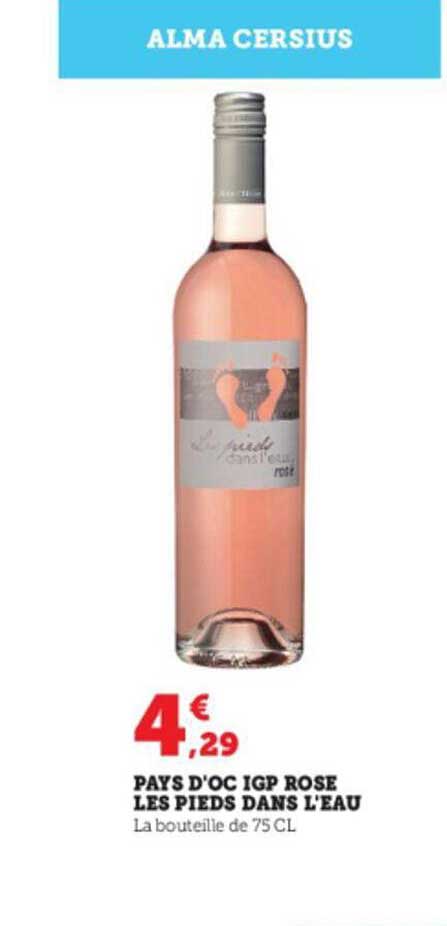 pays d'oc igp rosé les pieds dans l'eau