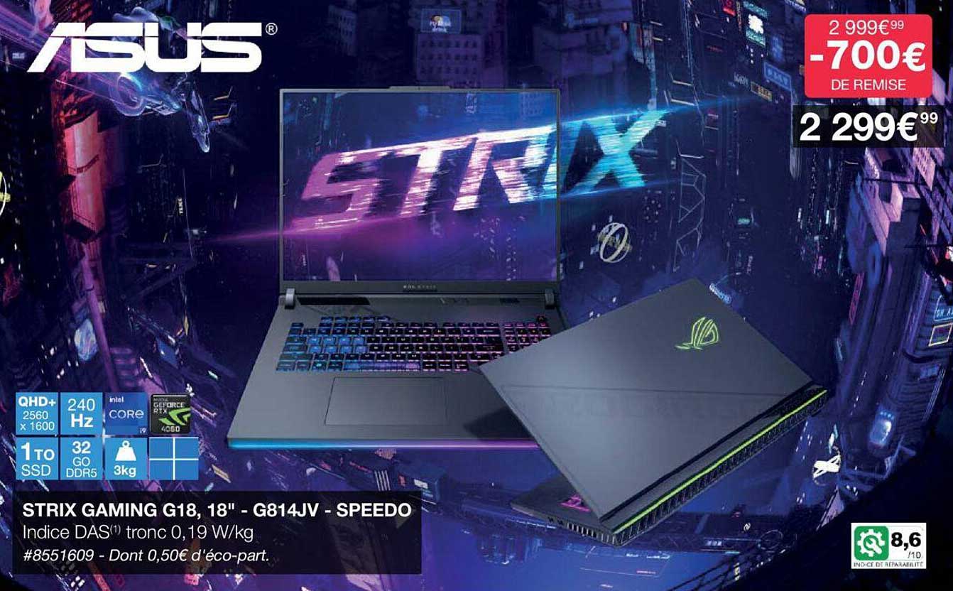 Strix Gaming G18, 18" - G814jv - Speedo Asus
