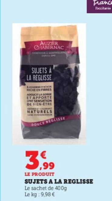 sujets à la reglisse