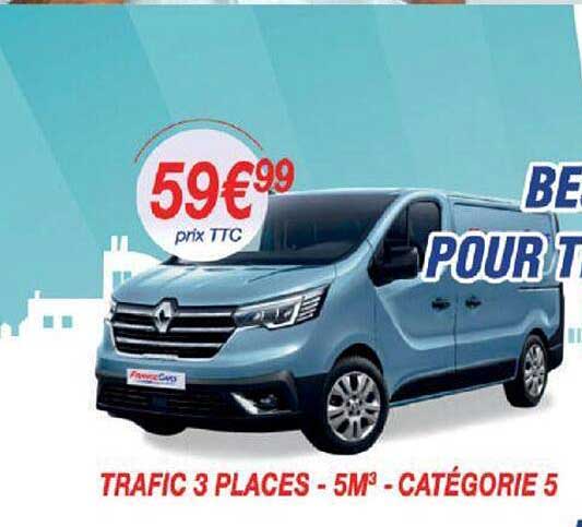 Trafic 3 Places - 5m³ - Catégorie 5