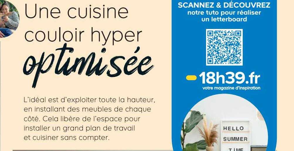 une cuisine couloir hyper optimisée