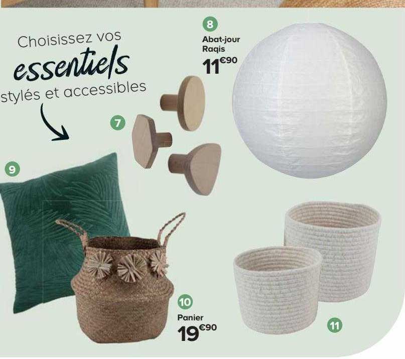 abat-jour raqis, panier