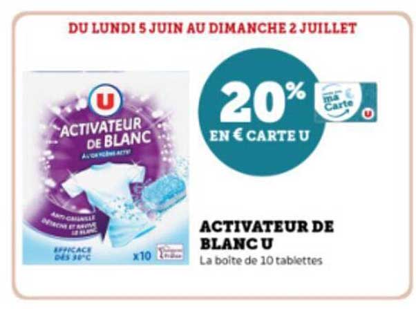 activateur de blanc u