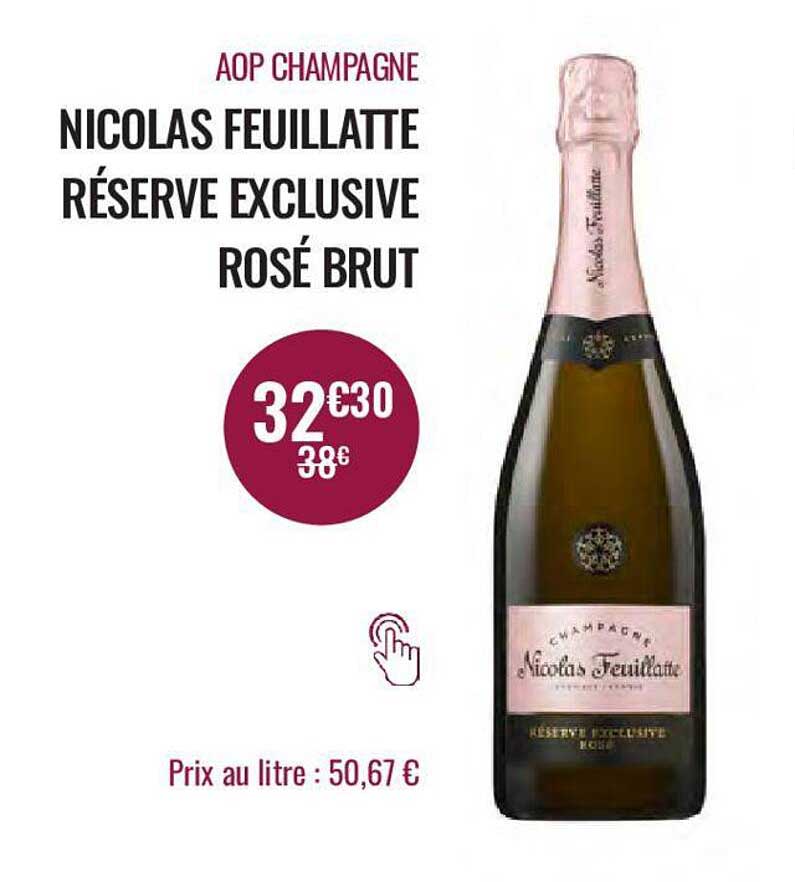 aop champagne nicolas feuillatte réserve exclusive rosé brut