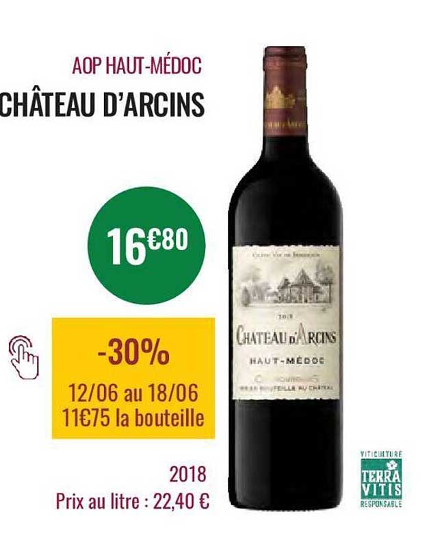 aop haut-médoc château d'arcins 2018