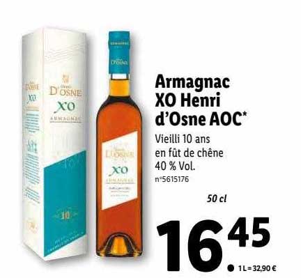 armagnac xo henri d'osne aoc